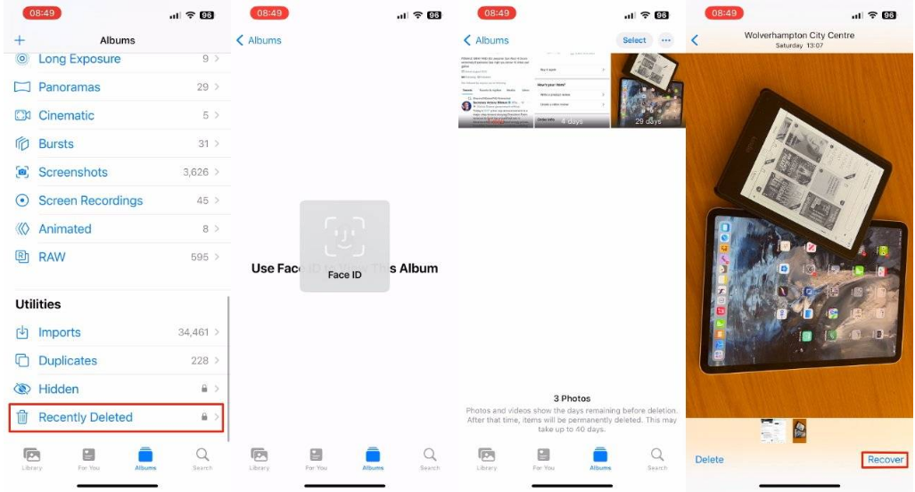 镇远苹果14维修分享 iPhone14 上恢复已删除的照片 